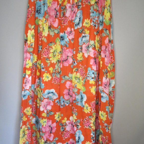 BILLABONG - COTTON - DRAWSTRING WAIST LONG SKIRT - SIZE LARGE - Picture 2 of 6